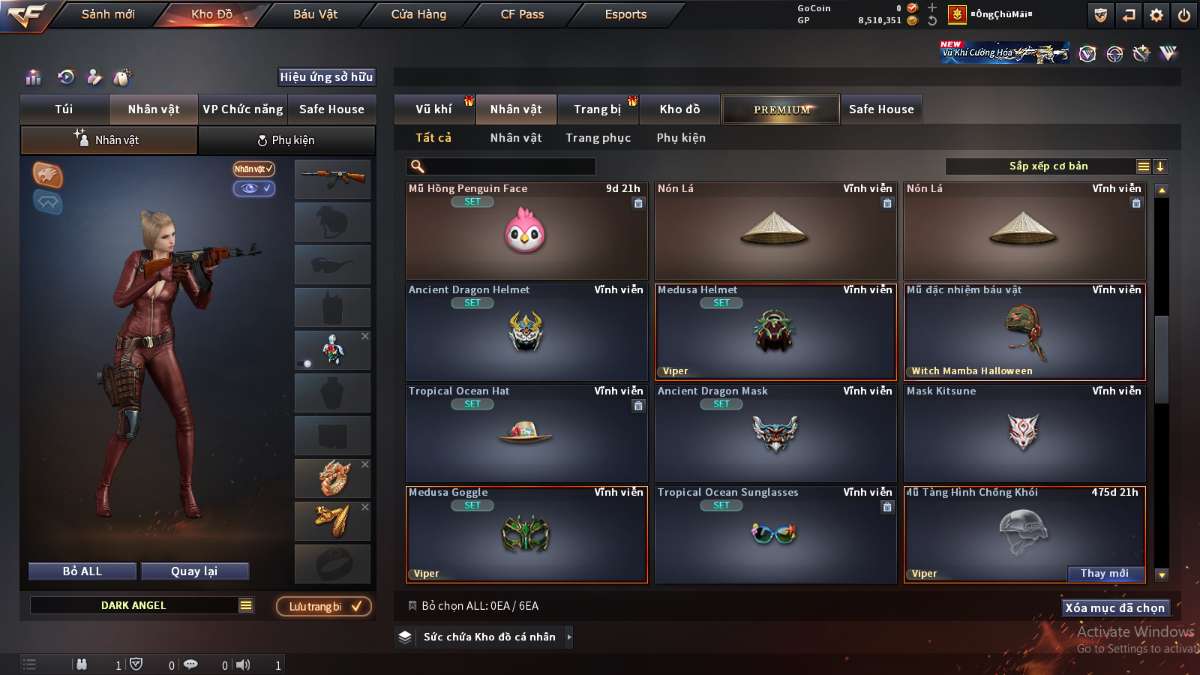 shop acc cf uy tin gia re